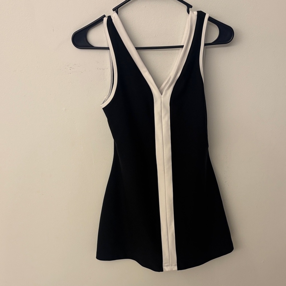Abercrombie & Fitch Black Mini Dress with White Trim